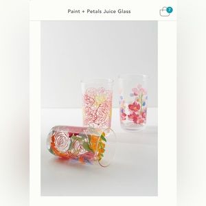 Anthropologie Paint and Petal Floral Juice Glass